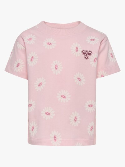 Hummel Hmlmini Loose Flower T Shirt S/S Pink 104 Hummel Hmlmini Loose Flower T Shirt S/S Pink 104