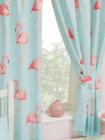 Fifi Lined Flamingo Curtains Pack of 2