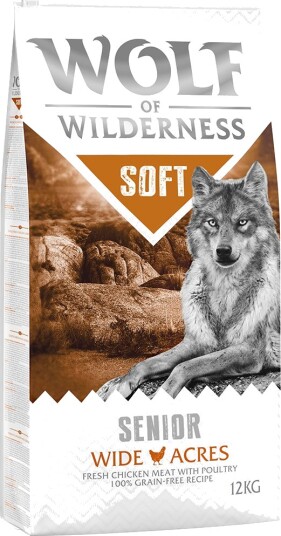Wolf Of Wilderness Tørrfôr Senior Soft Wide Acres Kylling 2 X 12 kg