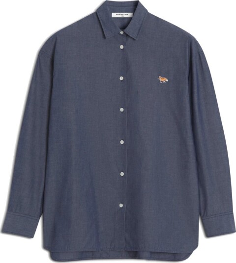 Maison Kitsuné, Dame, Bluser & Skjorter, Blå, M,