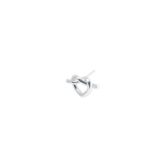 JANE KOENIG Big Tied Heart Stud |Silver |One Size