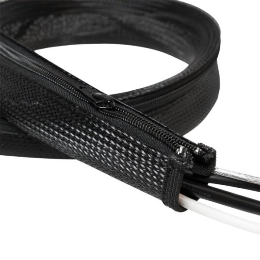 LogiLink 1m FlexWrap Zipper Kabelbinder - Kabelbeskyttelse i Polyester