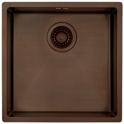 Lavabo Kubus 400 Soft kjøkkenvask, 44x44 cm, brunert messing Lavabo Kubus 400 Soft kjøkkenvask, 44x44 cm, brunert messing