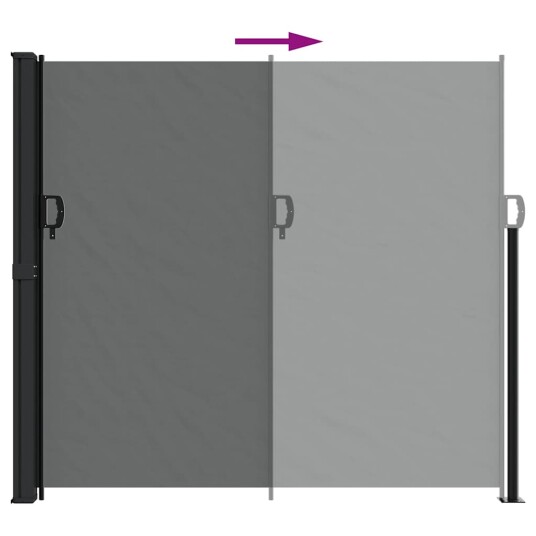 Uttrekkbar sidemarkise antrasitt 180x300 cm 4004353 Uttrekkbar sidemarkise antrasitt 180x300 cm 4004353