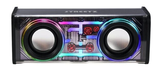 Streetz S310 Bluetooth Høyttaler 10W Sort med TWS og LED-lyseffekter