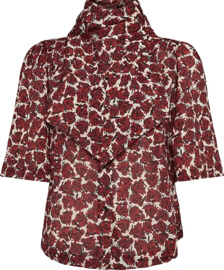 RODEBJER Rodebjer Anya Airy Prt   Burgundy   XS