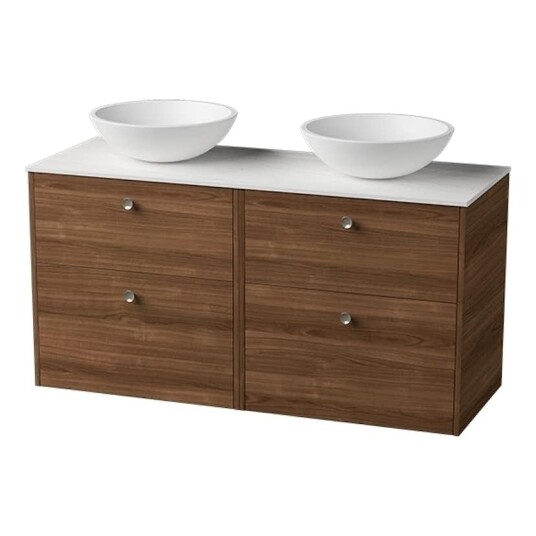 Servantskap FOSSBAD Innovent B120 for Benkeplate og to Toppmonterte Servanter 9120686060 Servantskap FOSSBAD Innovent B120 for Benkeplate og to Toppmonterte Servanter 9120686060