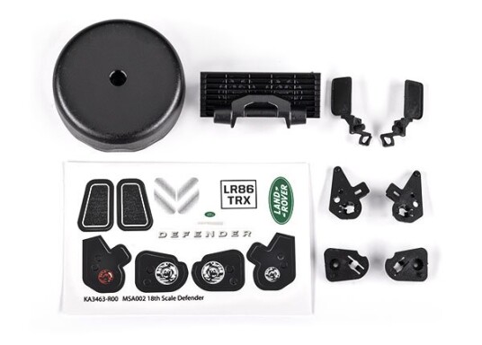 Traxxas 9720 Grille Mirrors Decal Sheet Defender TRX-4M Traxxas 9720 Grille Mirrors Decal Sheet Defender TRX-4M
