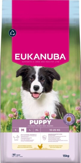 Eukanuba Tørrfôr Puppy Premium Nutrition Medium Breed Kylling 15 kg Eukanuba Tørrfôr Puppy Premium Nutrition Medium Breed Kylling 15 kg