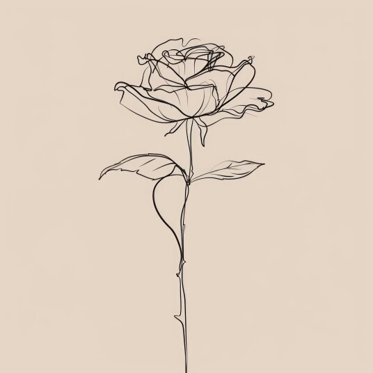 Namly Design Plakat Minimalistisk Rosekunst POSTERSQUAREWCXDBV