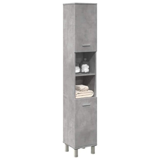  Baderomsskap betonggrå 30x30x179 cm sponplate 8721158436641