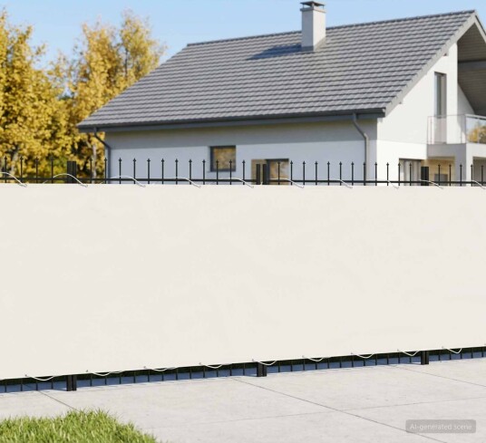 vidaXL Balkong privat skjerm 180 x 400 cm Stoff med PU belegg Hvit