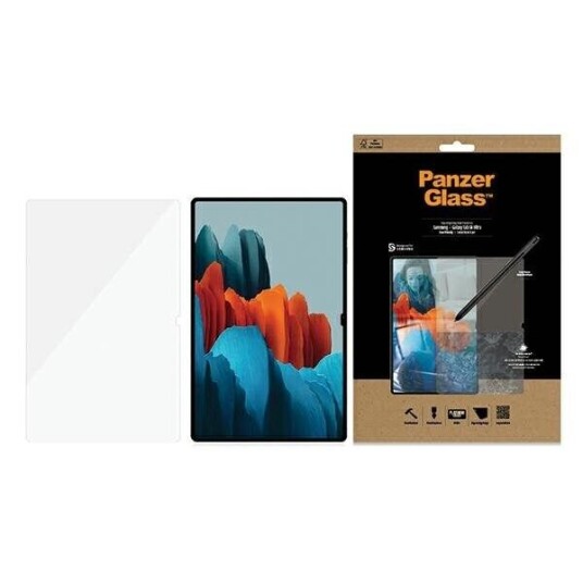 PanzerGlass Edge-To-Edge Skjermbeskytter for Samsung Galaxy Tab S8 Ultra - Gjennomsiktig, Case Friendly