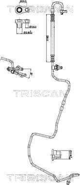 Høytrykks- / lavtrykksledning, klimaanlegg TRISCAN 9010 11007