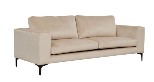 Venture Design Bolero 3-seter sofa Beige fløyel Natur