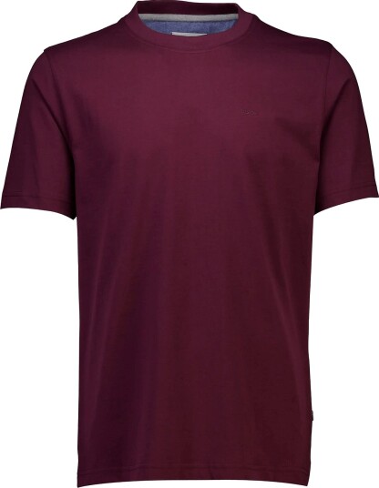 Bison Basic O Neck Tee With Small Bison Logo   WINE   M