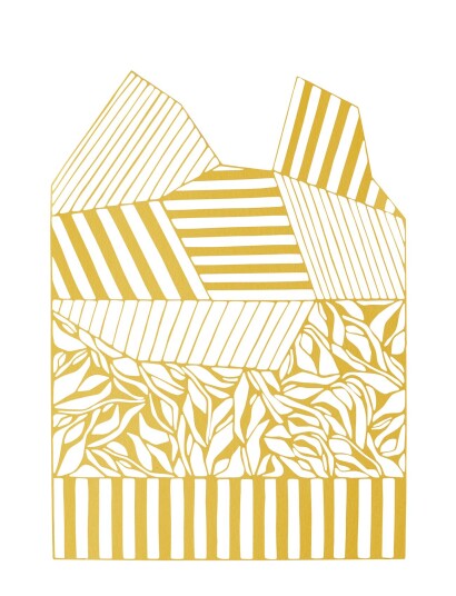 Studio About Papercut, A3, Geometric, Rectangle - Yellow - 29.7X42CM