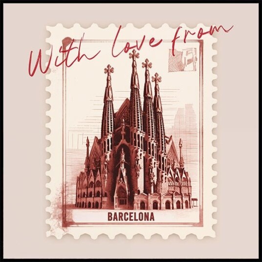With Love From Barcelona Plakat Plakat / 70x70cm