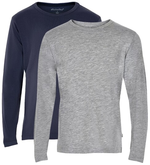 Minymo Genser   2 pack   Navy/Grå   Minymo   11 år (146)   Genser Blå