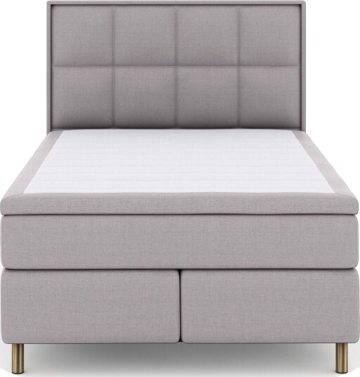 Select No 5 Komplett Sengepakke 140x200 Fast/Medium Lateks Lysegrå/Kobberben
