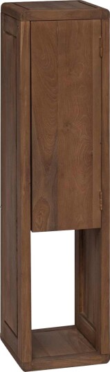 vidaXL Baderomsside skap Naturlig 25 x 25 x 100 cm Massivt Teaktre