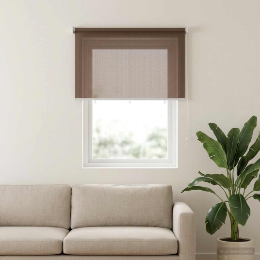 vidaXL Utendørs Rullegardin 90% UV-blokk Gråbrun 220 x 140 cm HDPE