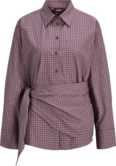 JJXX Jxfie Poplin Ls Scarf Shirt Wvn   HUCKLEBERRY   XS