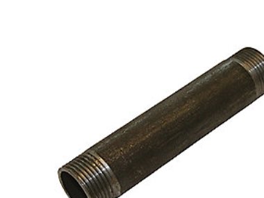 3/4" x 70 mm svart nippelrør