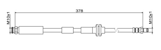 Bremseslange METZGER 4111800 Bremseslange METZGER 4111800