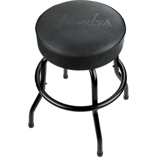 Fender Embossed Black Logo Barstool Black/Black, 24"