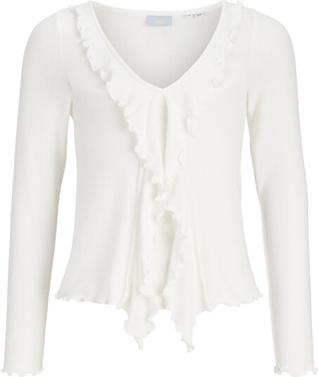 JJXX Kids Jxuma Ls Rib Bow Top Jrs Grl   Cream   152
