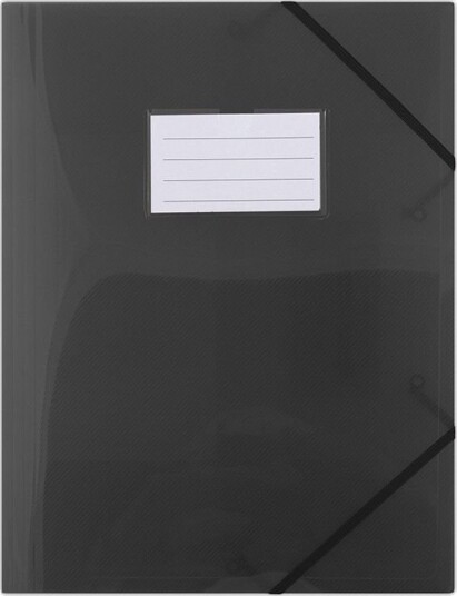 Donau Glidemappe Med Strikk Donau Pp A4 480 Mikron 3 Rom Halvtransparent Svart Donau Glidemappe Med Strikk Donau Pp A4 480 Mikron 3 Rom Halvtransparent Svart