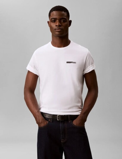 Calvin Klein Ss 30S Eu Spw Split Stndrd Graph   White   S