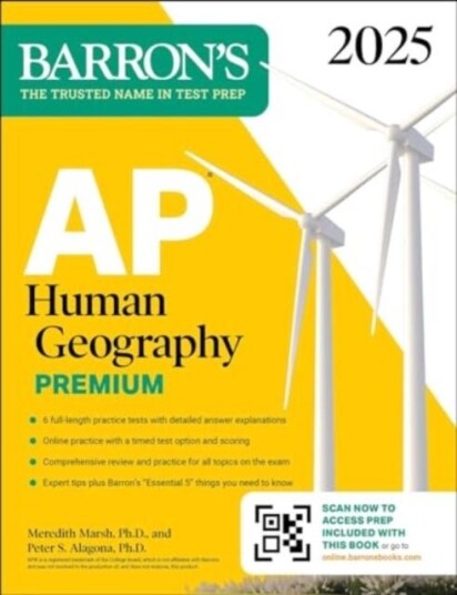 AP Human Geography Premium, 2025: Prep Book with 6 Practice Tests + Comprehensive Review + Online Pr
