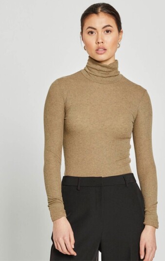 Bruuns Bazaar Angelabb Roll Neck Brown S