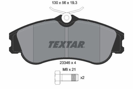 Bremseklosser TEXTAR 2334602 Bremseklosser TEXTAR 2334602