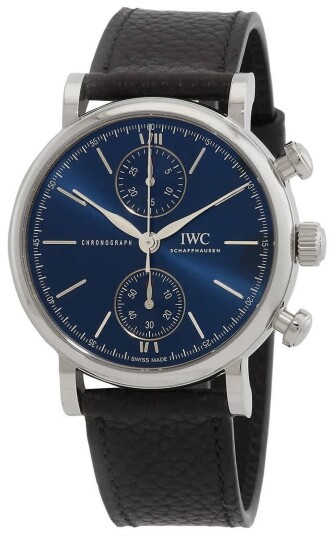 IWC Herreklokke IW391408 Portofino Blå/Lær Ø39 mm
