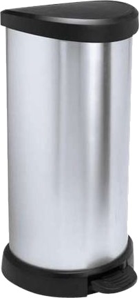 Curver Søppelbøtte Flipp Lokk 40 L Fotpedal Plast Svart Metallic Sølv Curver Søppelbøtte Flipp Lokk 40 L Fotpedal Plast Svart Metallic Sølv