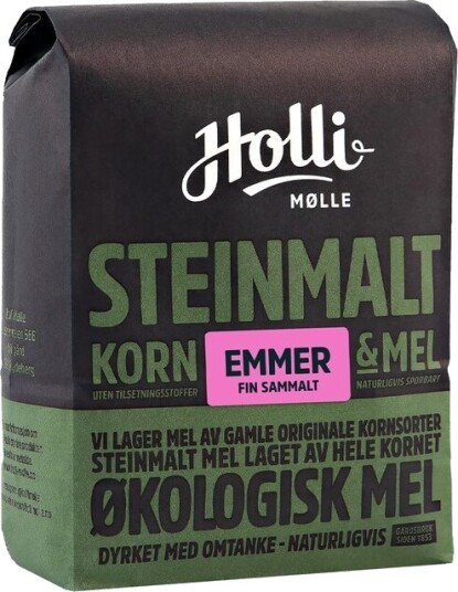 Holli Mølle økologisk emmer fin sammalt 1 kg Holli Mølle økologisk emmer fin sammalt 1 kg