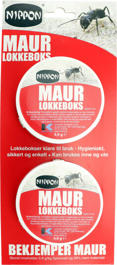 Nippon Maurlokkeboks 2 pk Felle Biocid Maur 5 gr