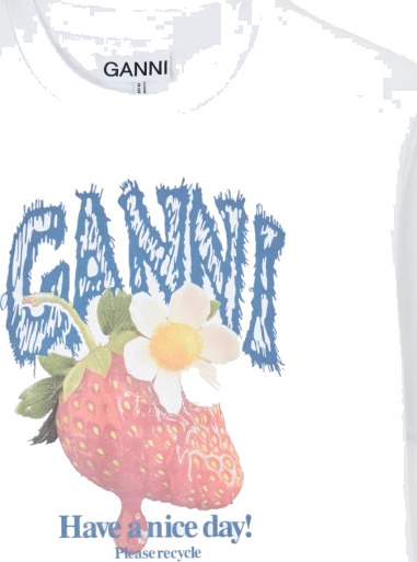 Ganni Dame Topper Hvit S,