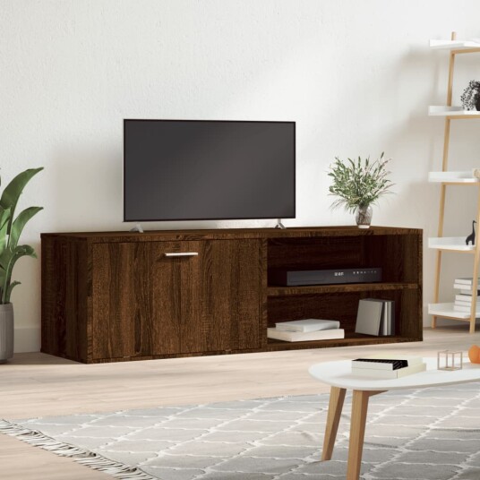 TV-benk brun eik 120x34x37 cm konstruert tre 8720845921682