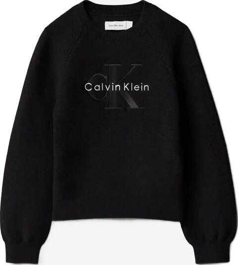 Calvin Klein Monologo Fashion Cn Sweater - PVH BLACK - 116