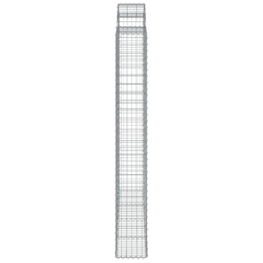 Gabionkurver buede 8 stk 200x30x220/240 cm galvanisert jern Gabionkurver buede 8 stk 200x30x220/240 cm galvanisert jern
