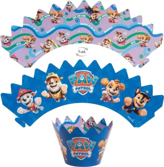 Paw Patrol Cupcakewrappere Med Toppere 12 Stk | Slikkepott.No