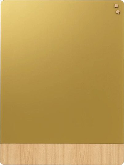 Magnetisk Naga Glastavle 120X90 Cm Mat Glas Guld Med Egefiner
