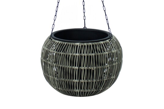 Wicker Hengende Krukke D32xH22 cm Grå