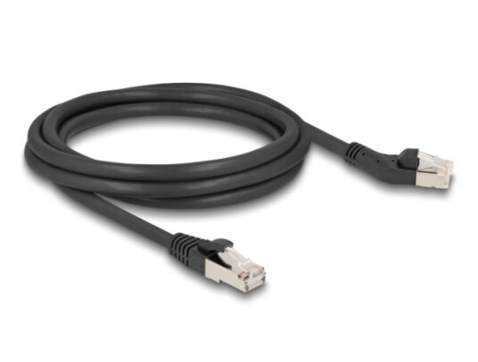 Delock Rj45 Nettverkskabel Cat.6A S/Ftp-Plugg 45° Vinklet Til Venstre Til Rett Plugg 2 M Svart Delock Rj45 Nettverkskabel Cat.6A S/Ftp-Plugg 45° Vinklet Til Venstre Til Rett Plugg 2 M Svart