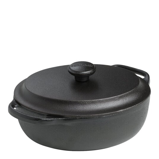 Skeppshult   Gryte oval med jærnlokk 2L