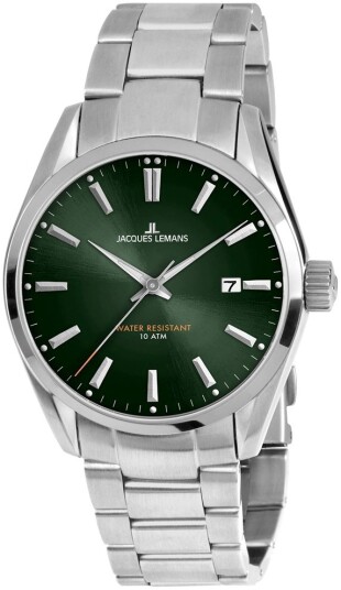 Jacques Lemans Herreklokke 1 1859H Derby Grønn/Stål Ø40 mm Jacques Lemans Herreklokke 1 1859H Derby Grønn/Stål Ø40 mm